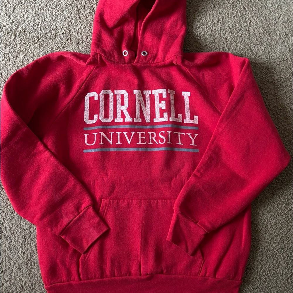 Vintage Fruit of the Loom Cornell University hoodie, size L.